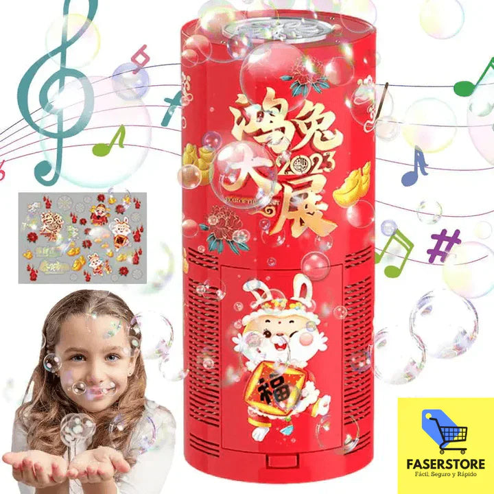 Máquina de Fuegos Artificiales de Burbujas | RGB LED, música y flujo automático de burbujas.