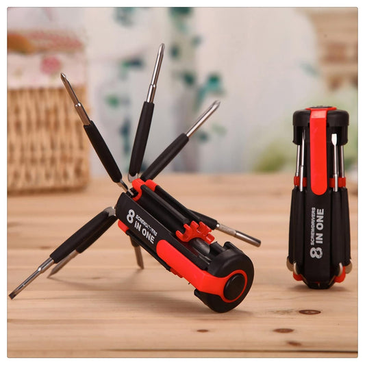 Kit Destornillador 8 en 1 con LED | Ilumina, despliega y atornilla en segundos.